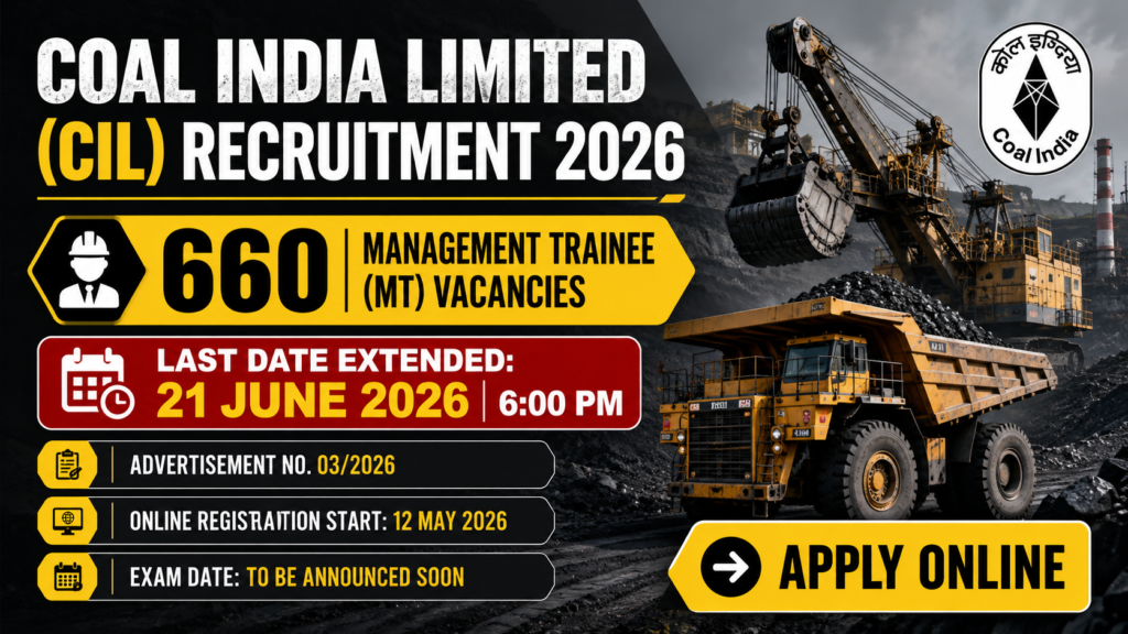 Coal India MT Recruitment 2026