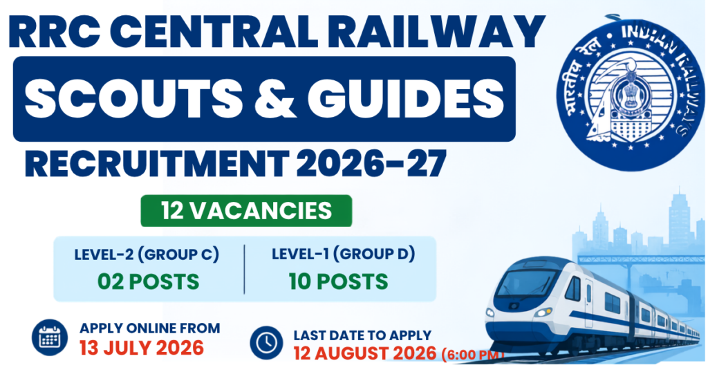 RRC CR Scouts & Guides Quota Recruitment 2026-27