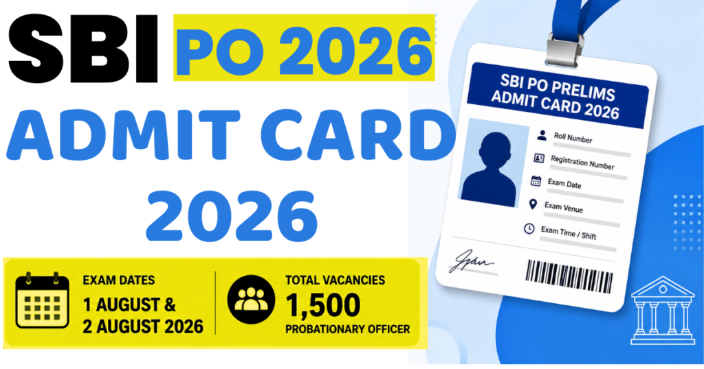 SBI PO Prelims Admit Card 2026