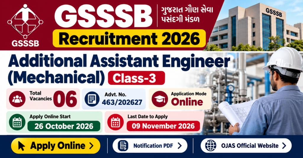 GSSSB AAE Mechanical Recruitment 2026